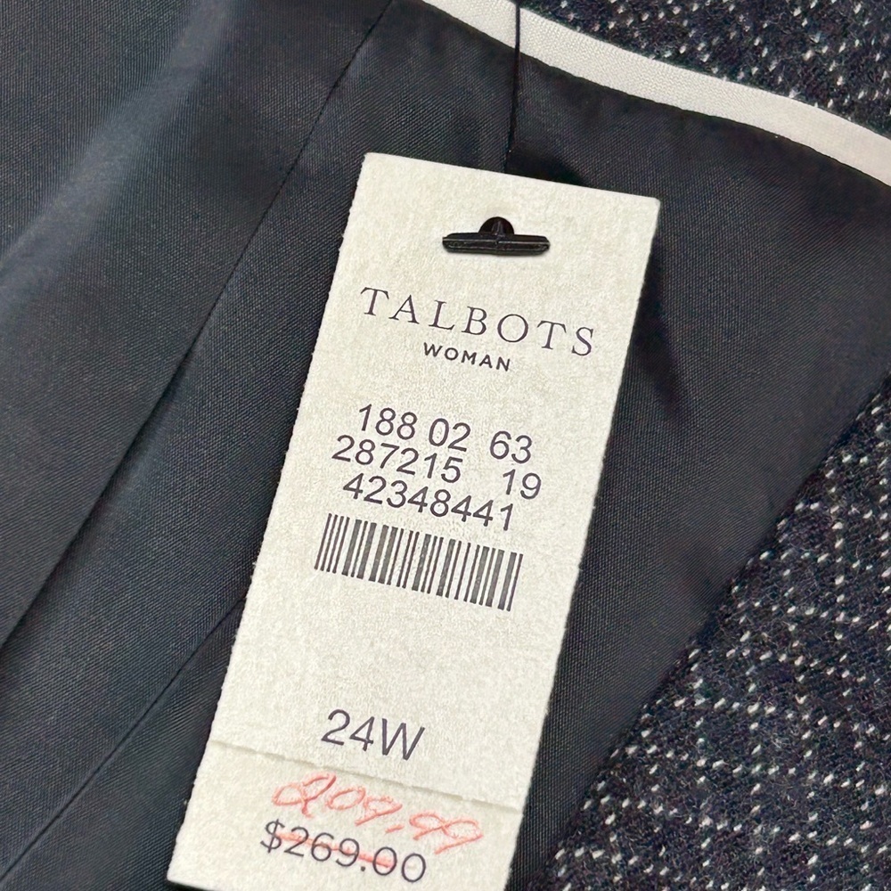 Talbots Italian Wool Blazer Jacket Size 24W NWT - Picture 4 of 7